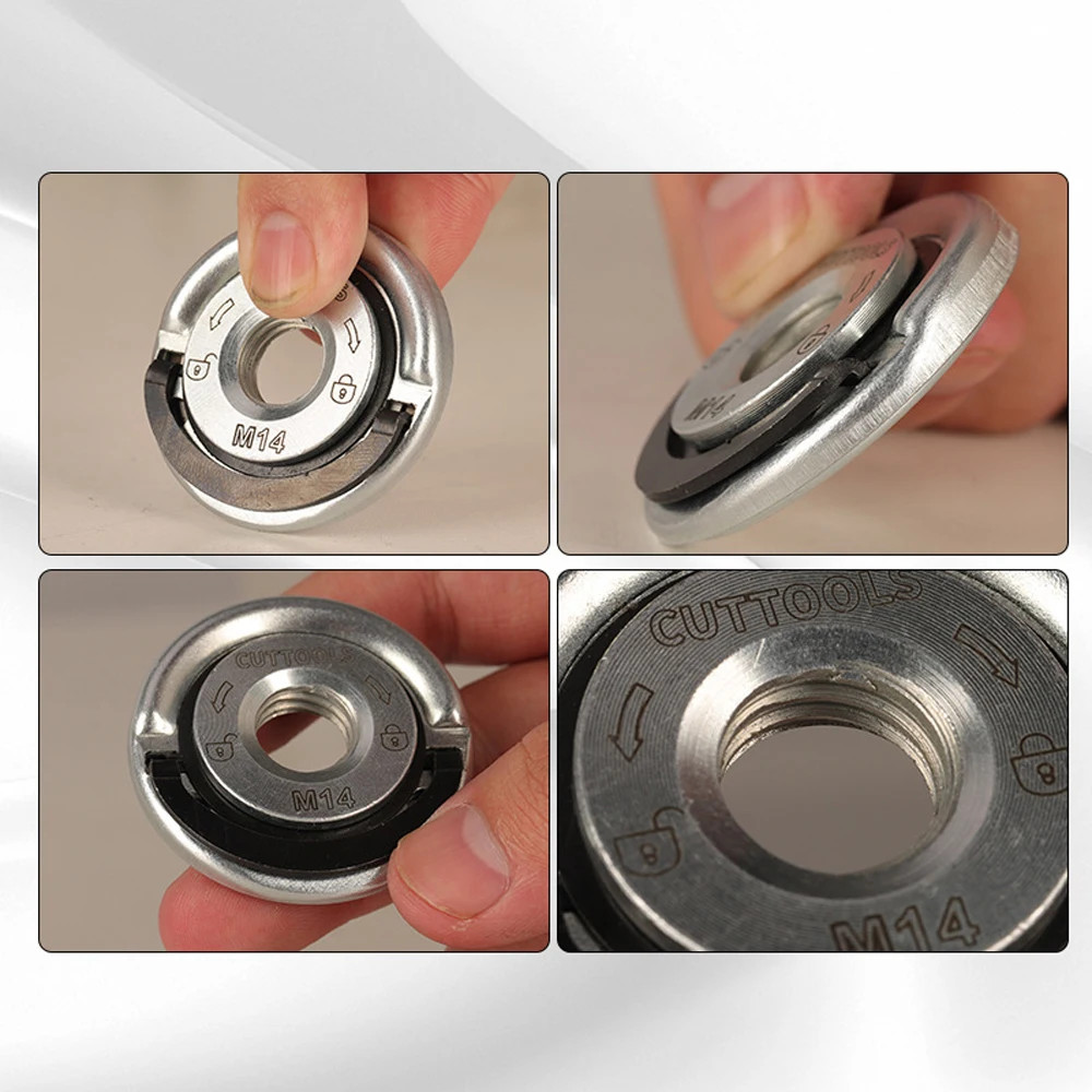 M14 Angle Grinder Quick Release Self-Locking Grinder Pressing Plate Flange Nut