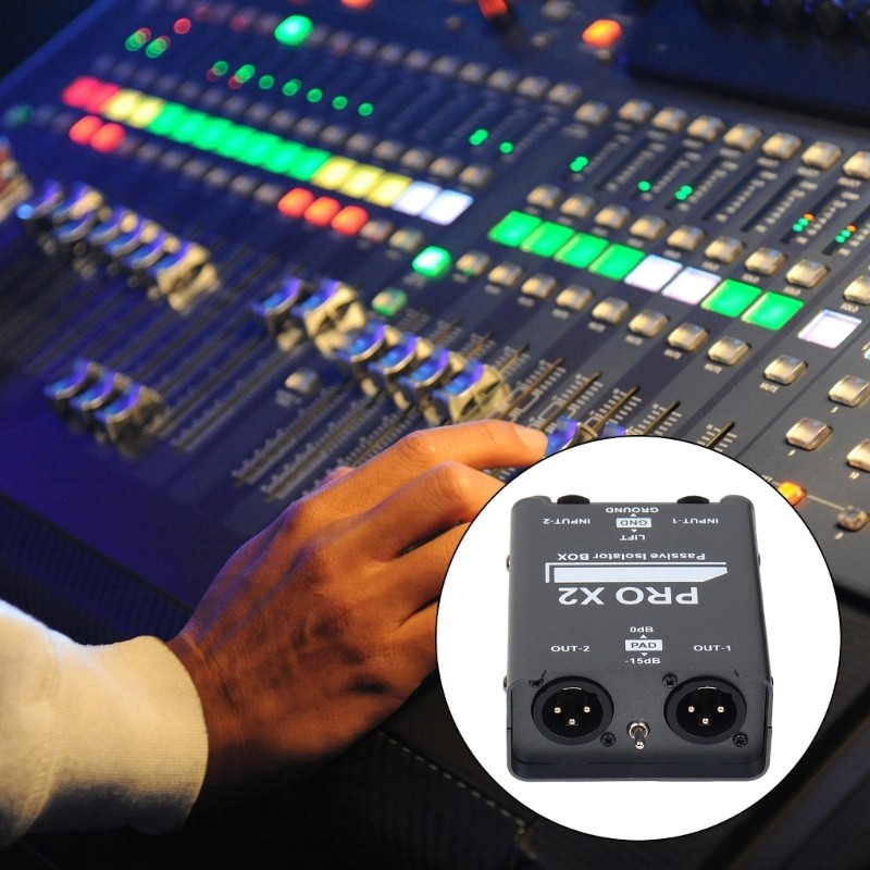 2CH Auditory Isolator Box Noise Eliminating Prevents Interferences