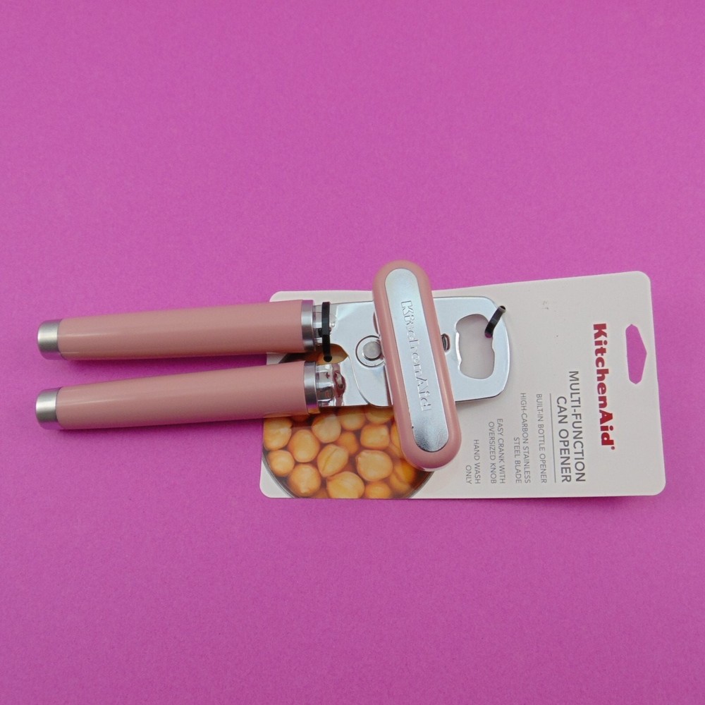 KitchenAid Multi-Function Can Opener w/ Bottle Opener Pink Ergonomic Handle