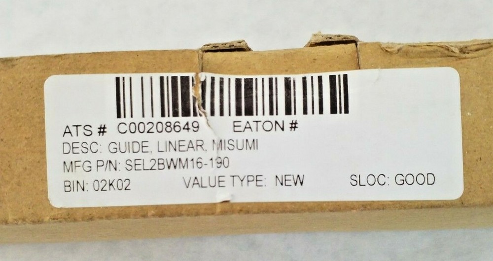 MISUMI LINEAR GUIDE SEL2BWM16-190