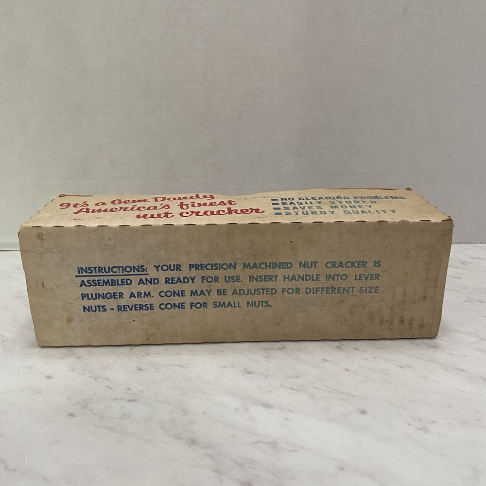 GEM DANDY NUT CRACKER SLIGHTLY USED IN BOX VINTAGE
