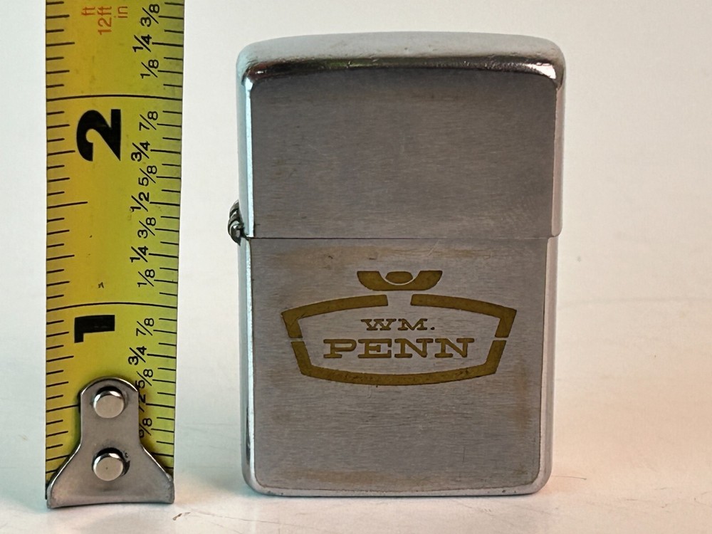 Zippo 1976 Wm Penn Cigarette Lighter, Original