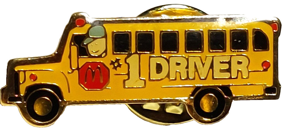 McDonald's Restaurant School Bus #1 Driver Lapel Pin