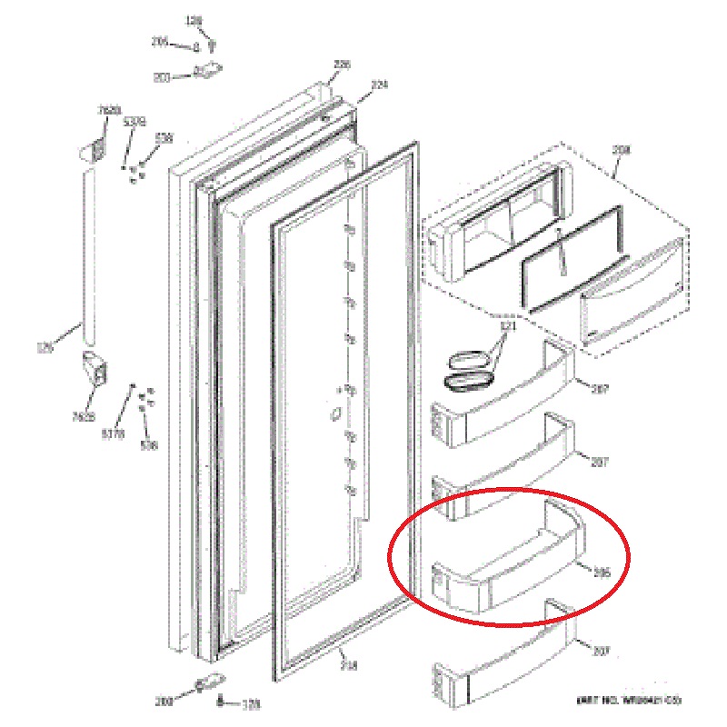 Gal Bin Ff Asm Compatible with GE Refrigerator WR71X10409