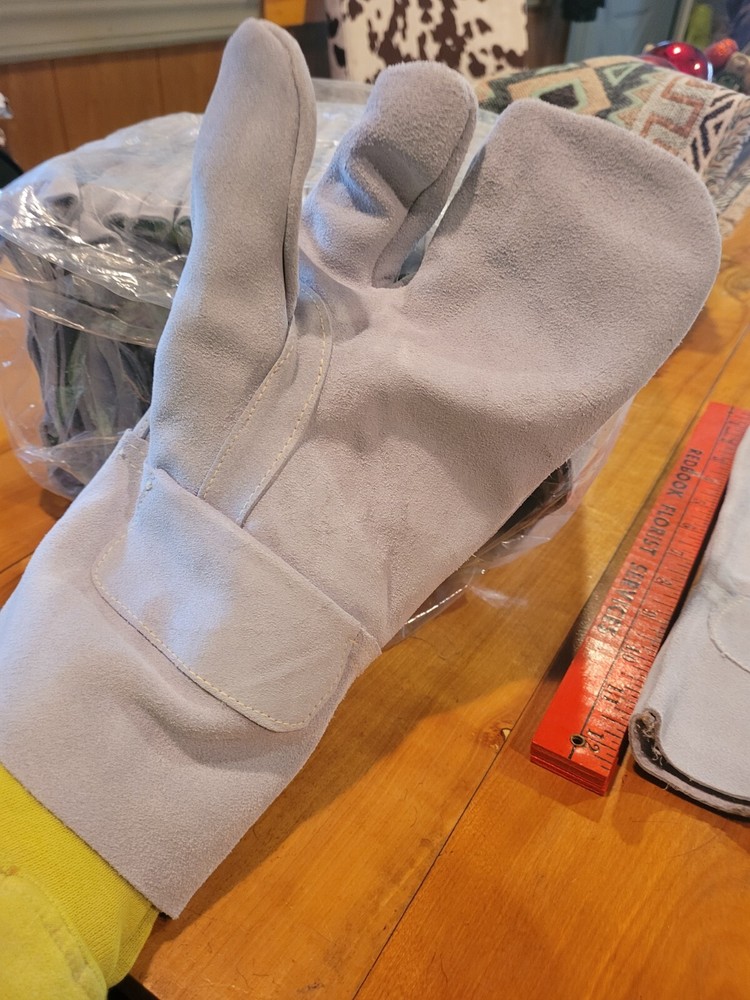 DOZEN Leather Welding Gloves 3 Finger