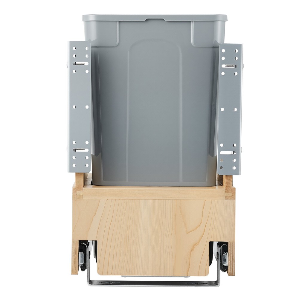 35QT Pullout Waste Container Under Cabinet Kitchen Bin Trash Can Soft