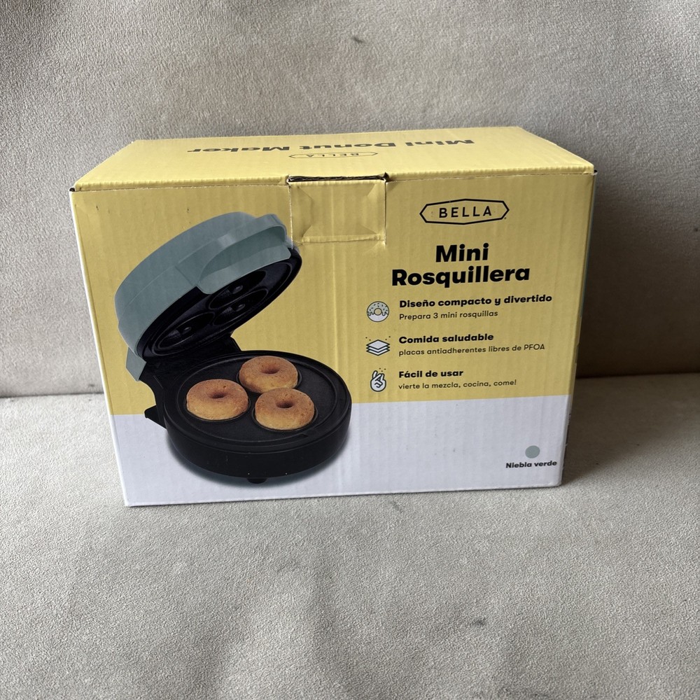 Bella Mini Donut Maker Non-Stick Easy Compact Design Makes 3 Donuts