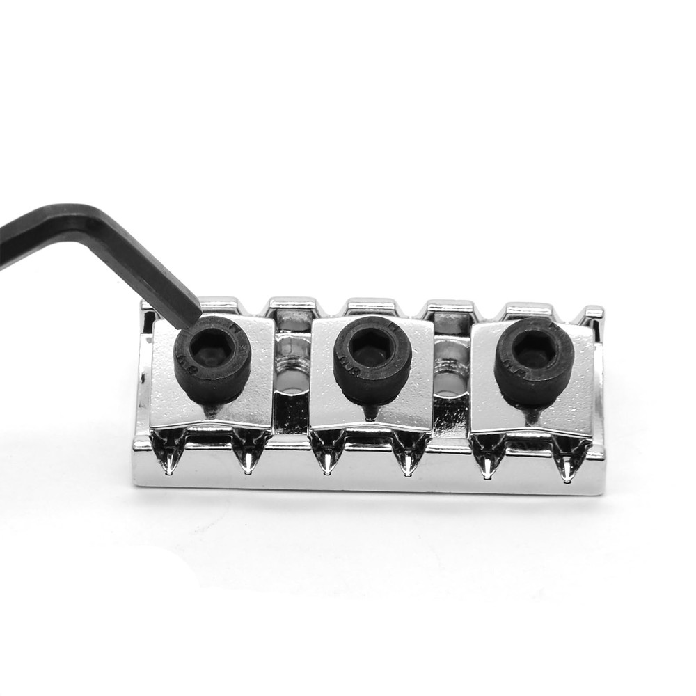 harpfeas 42mm Guitar Metal Locking Nut String Lock for Floyd Rose Chrome