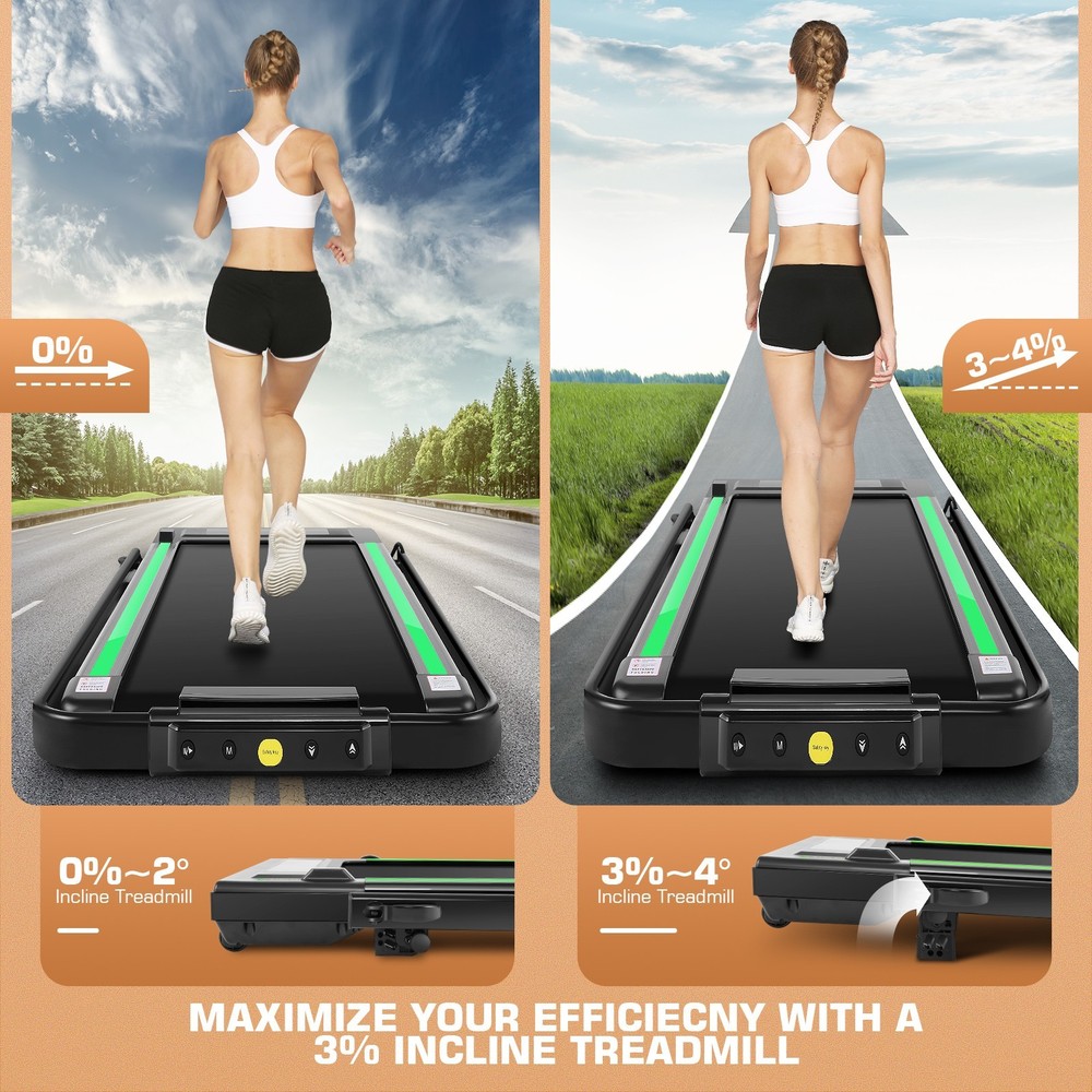 2.5HP Under Desk Treadmill Home Walking Pad Electric Running Machine with Remote