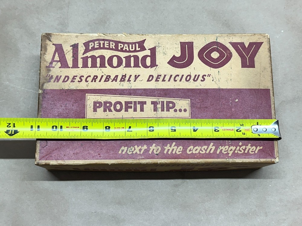 Vintage MOUNDS / ALMOND JOY - Candy Bar Box Peter Paul - EMPTY Display Boxes