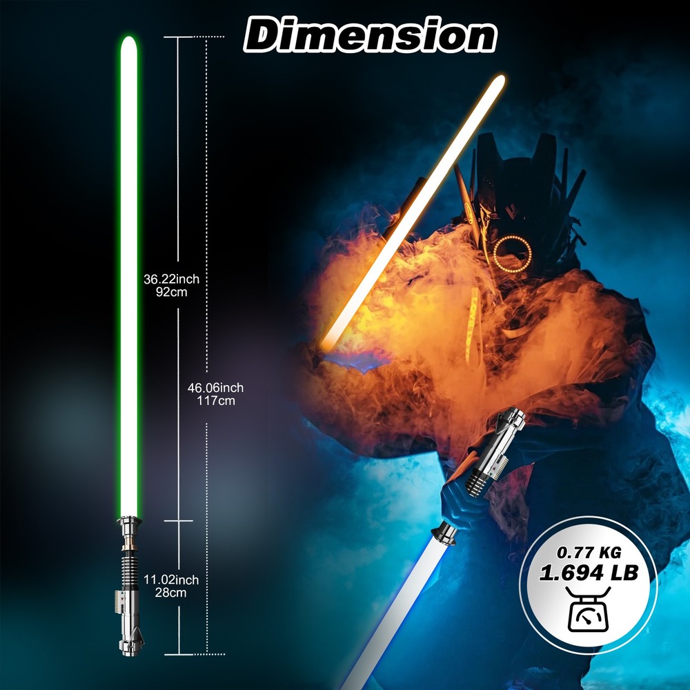 Button Spring Missing Force Lightsaber 16 RGB Motion Control Metal Hilt Dueling