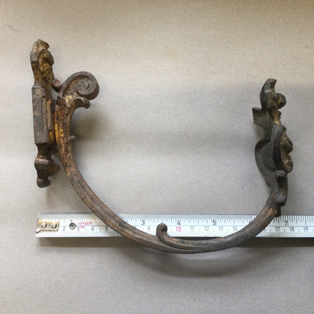 Brass Antique Curtain Holdback Salvaged