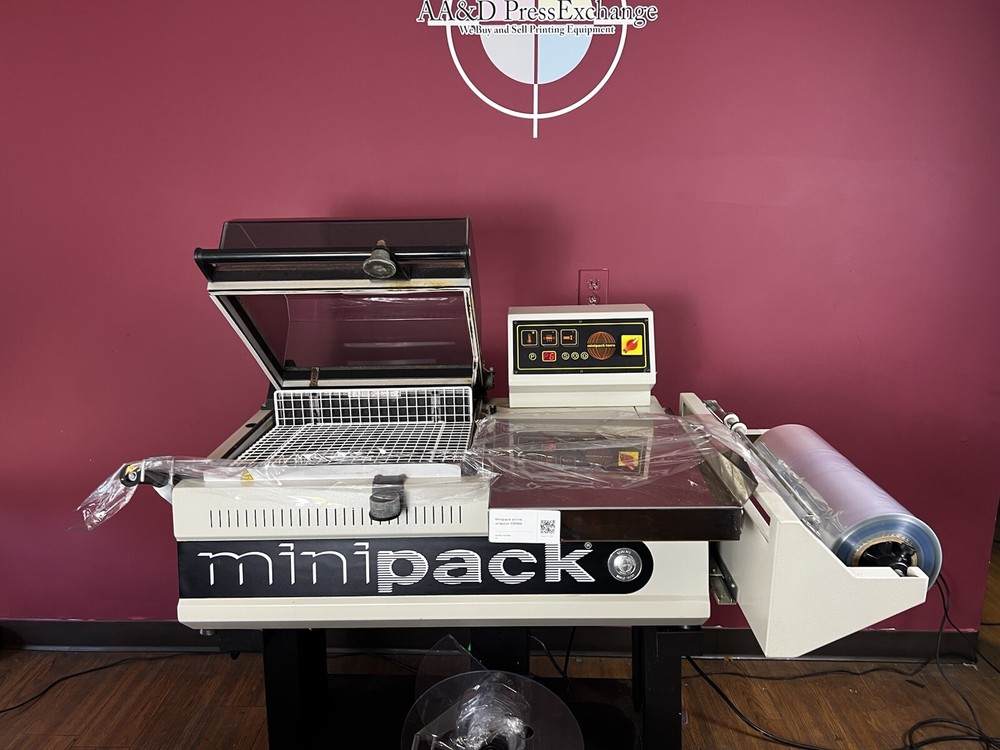 MINIPACK FM 75 DIGIT SEMI-AUTOMATIC SHRINK WRAP MACHINE !Video!