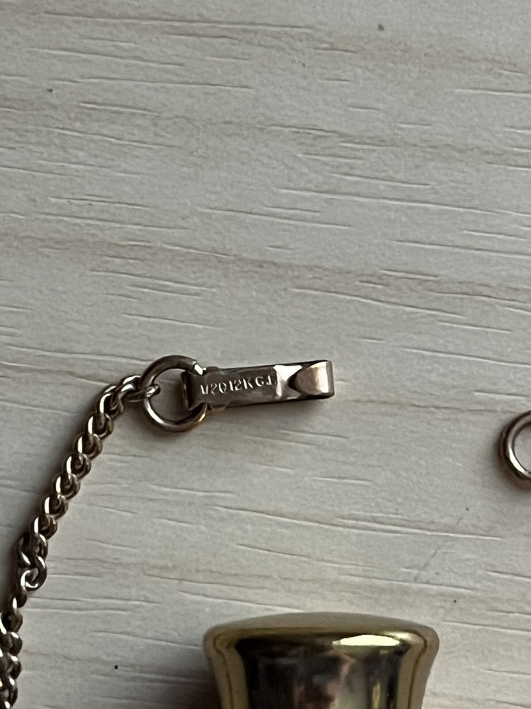 Refillable Perfume Bottle w/Chain - Vintage