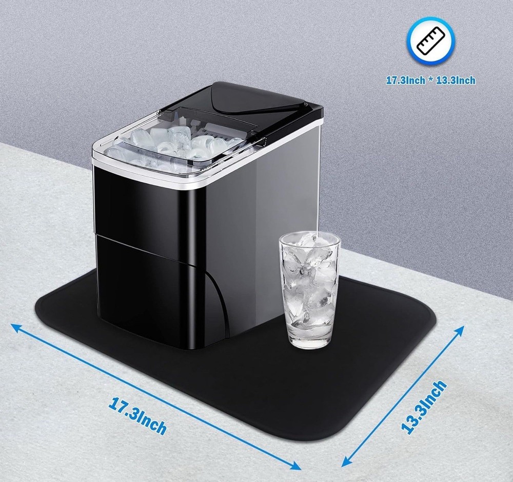 Absorbent Countertop Black Mat For Ice Makers Drying & Protection