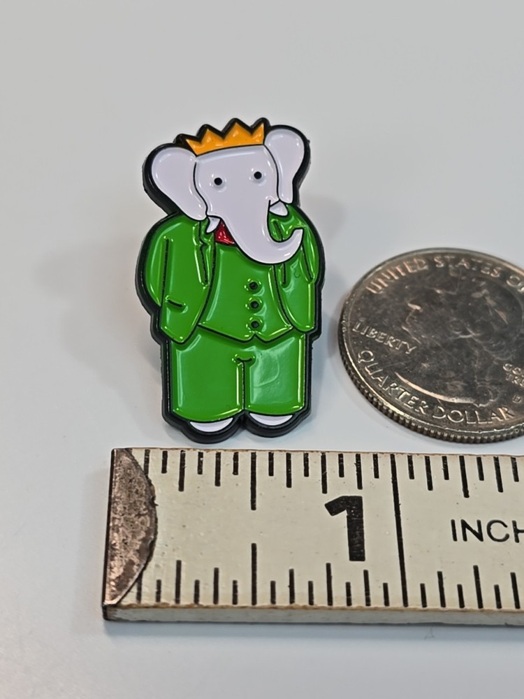 Babar The Elephant Cartoon Character Lapel Pin