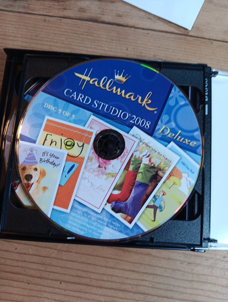 Hallmark Card Studio 2008 Deluxe Software Create Custom Cards + Scrapbook Studio