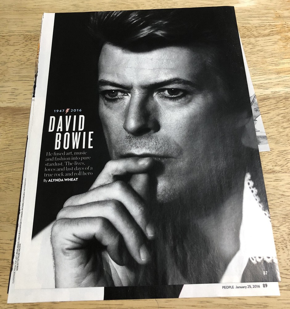 2016 DAVID BOWIE Tribute - Magazine 3-Page Article & Clipping