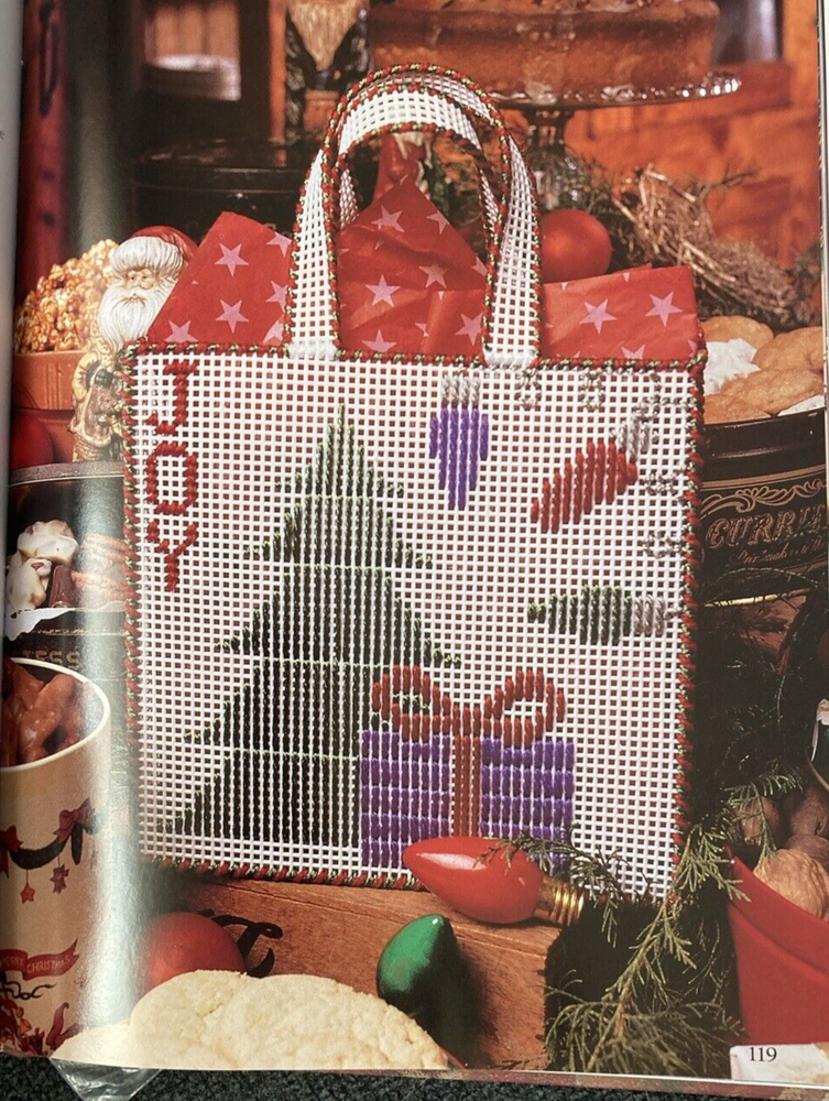 Vtg Rare Heartwarming Plastic Canvas pattern book 1996