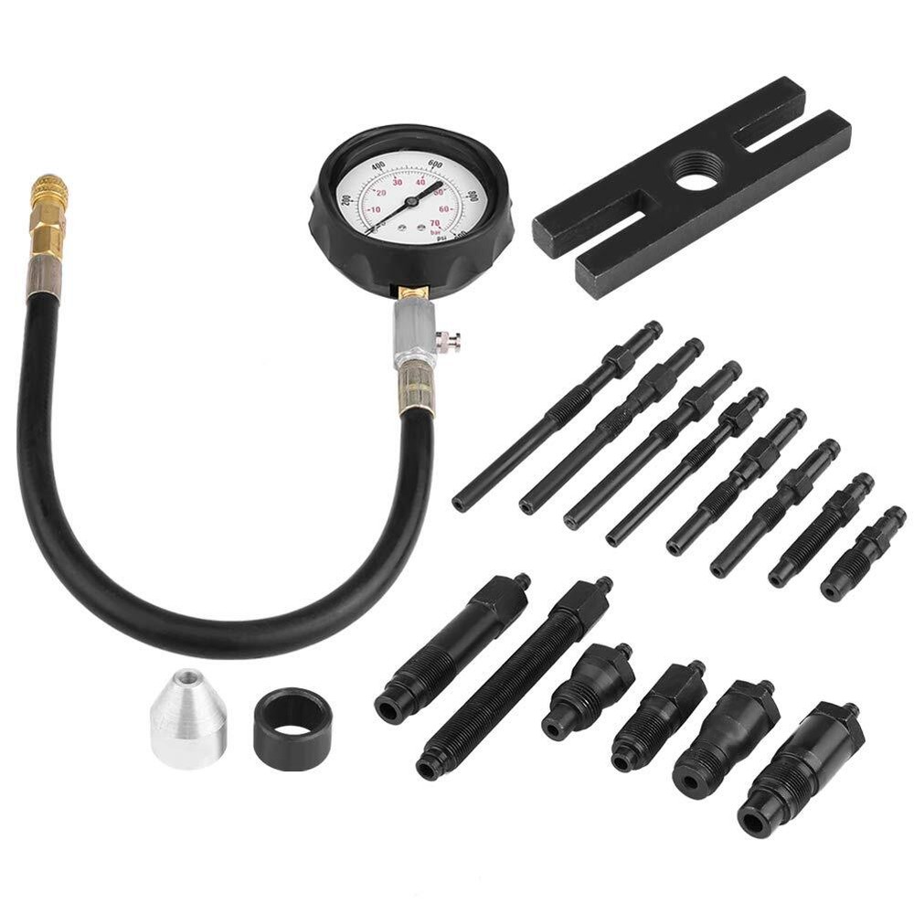 Diesel Engine Cylinder Compression Tester Pressure Diagnostic Test Kit 0-1000PSI