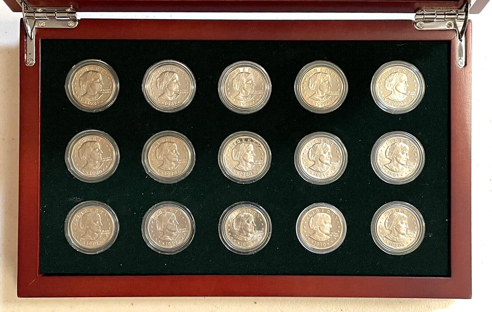 Susan B. Anthony Coins, The Complete Uncirculated Collection Includes 1999 Proof
