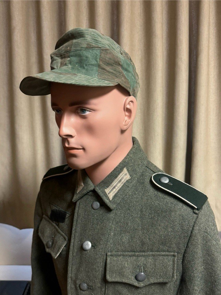 M43 Cap 1940’s Splinter Camouflage Original Material, Size 59