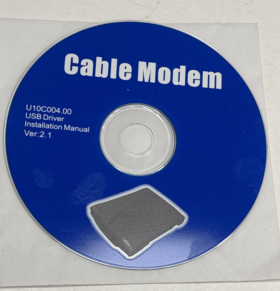 cable modem disc u10c004.00 ver:2.1 Cd