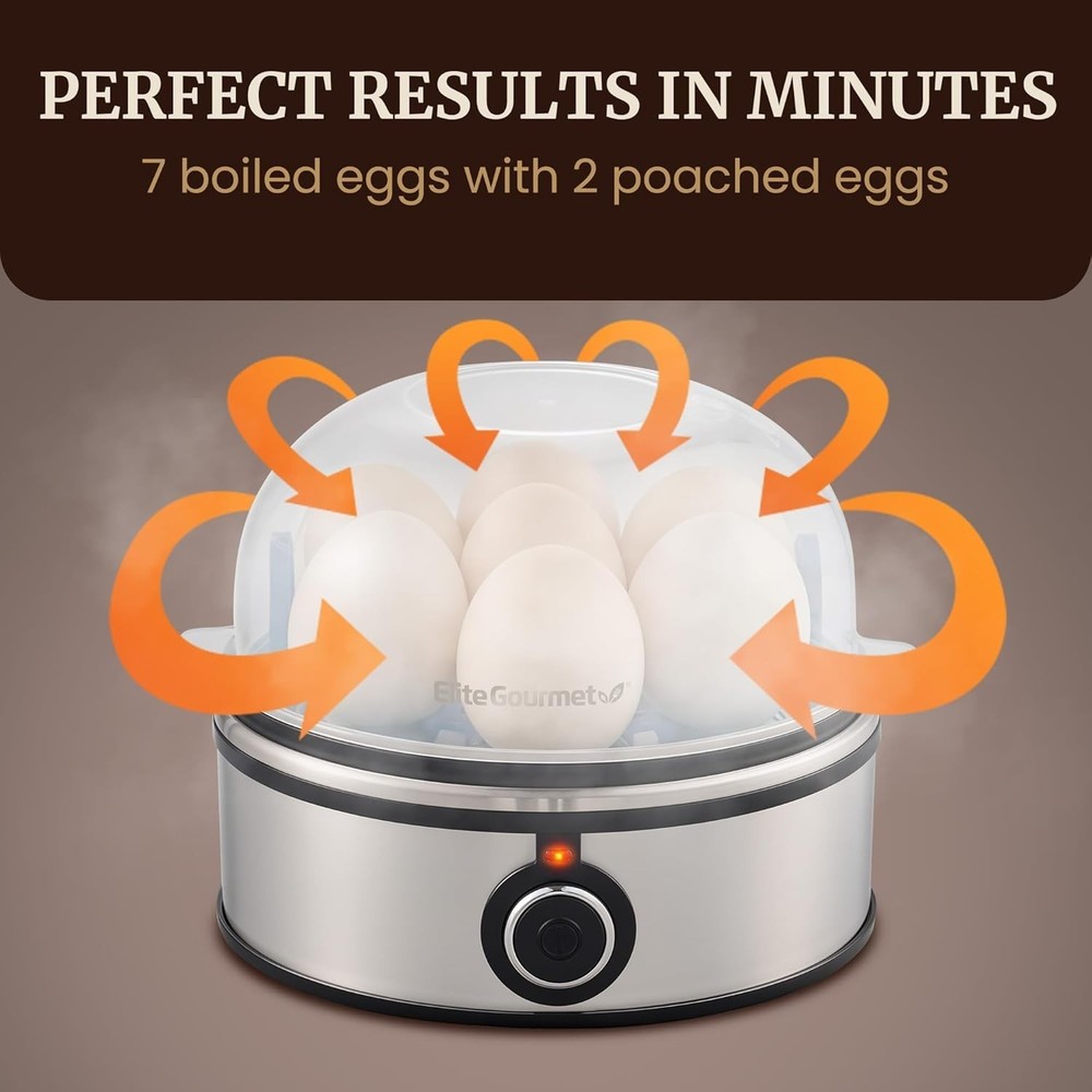 Versatile 7-Egg Easy Egg Cooker - Auto Shut-Off and Melody Feature Included