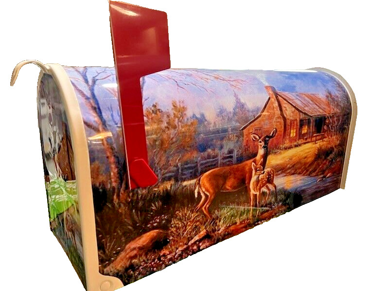 JUMBO MAiLBOX DEER~Laminated~NO PAiNT (Fades & Cracks)