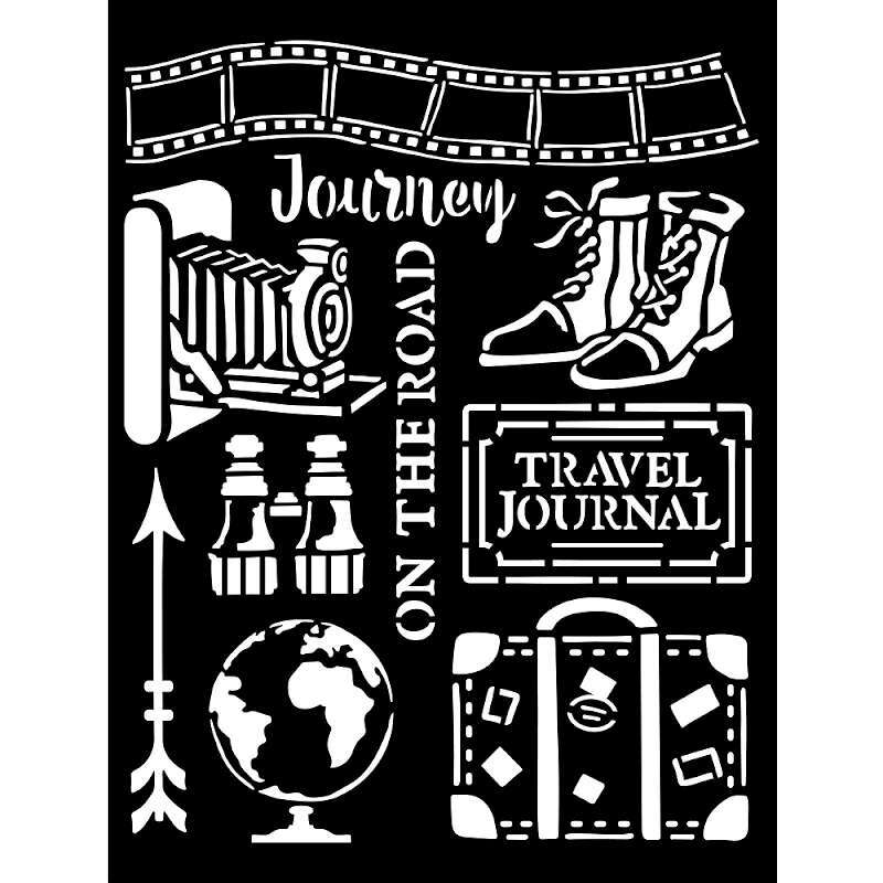 Stamperia Stencil 7.87"X9.84"-Journey, Our Way