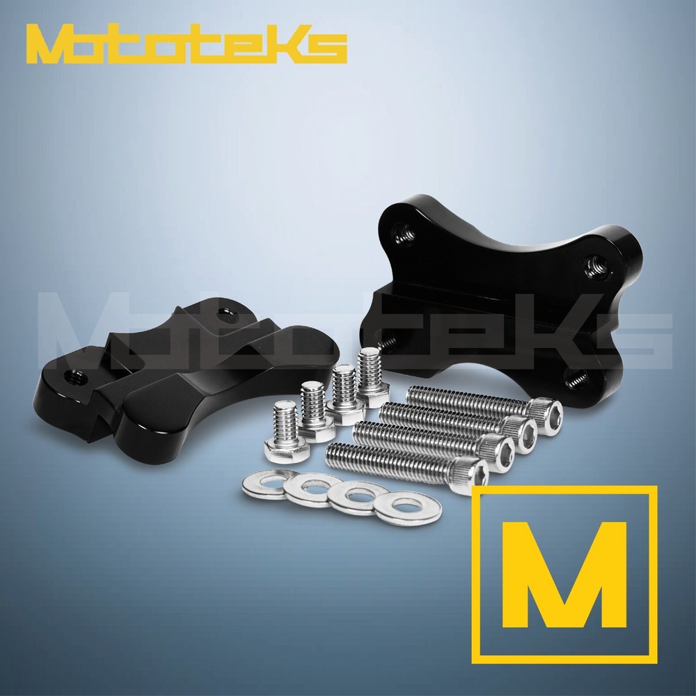 FRONT FENDER BRACKET RELOCATOR SPACER KIT FOR HARLEY SOFTAIL MODELS BLACK