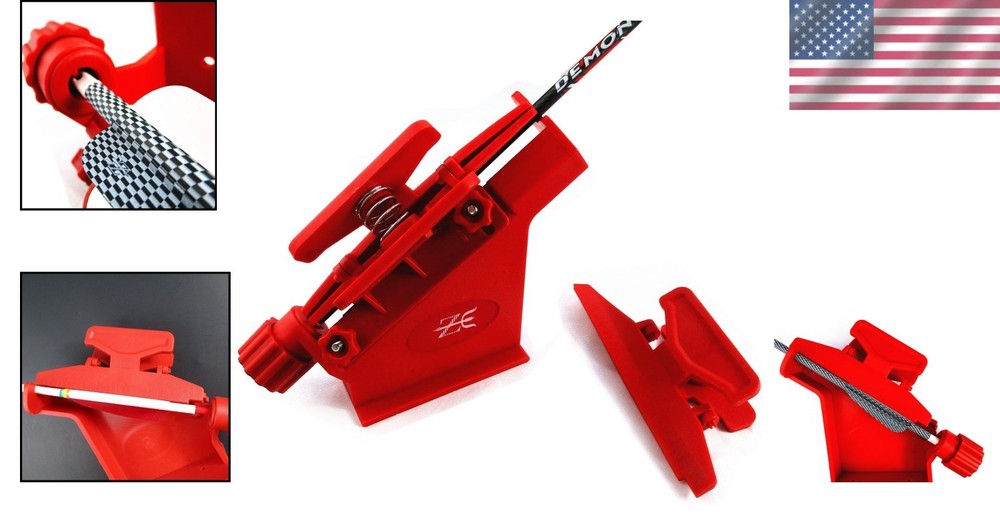 Adjustable Fletching Jig for Precision Arrow Customization - Red