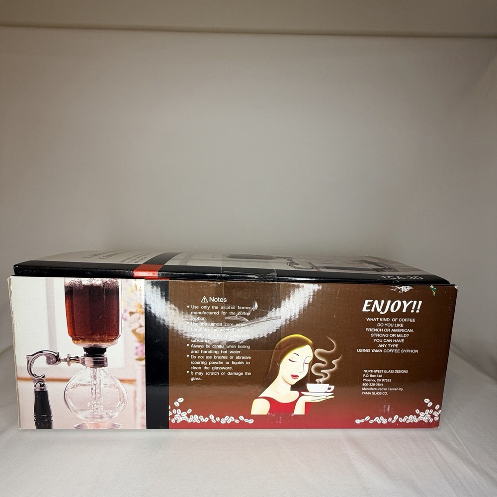 Yama Coffee Siphon TCA - 5D 5 Cup In Original Box White W
