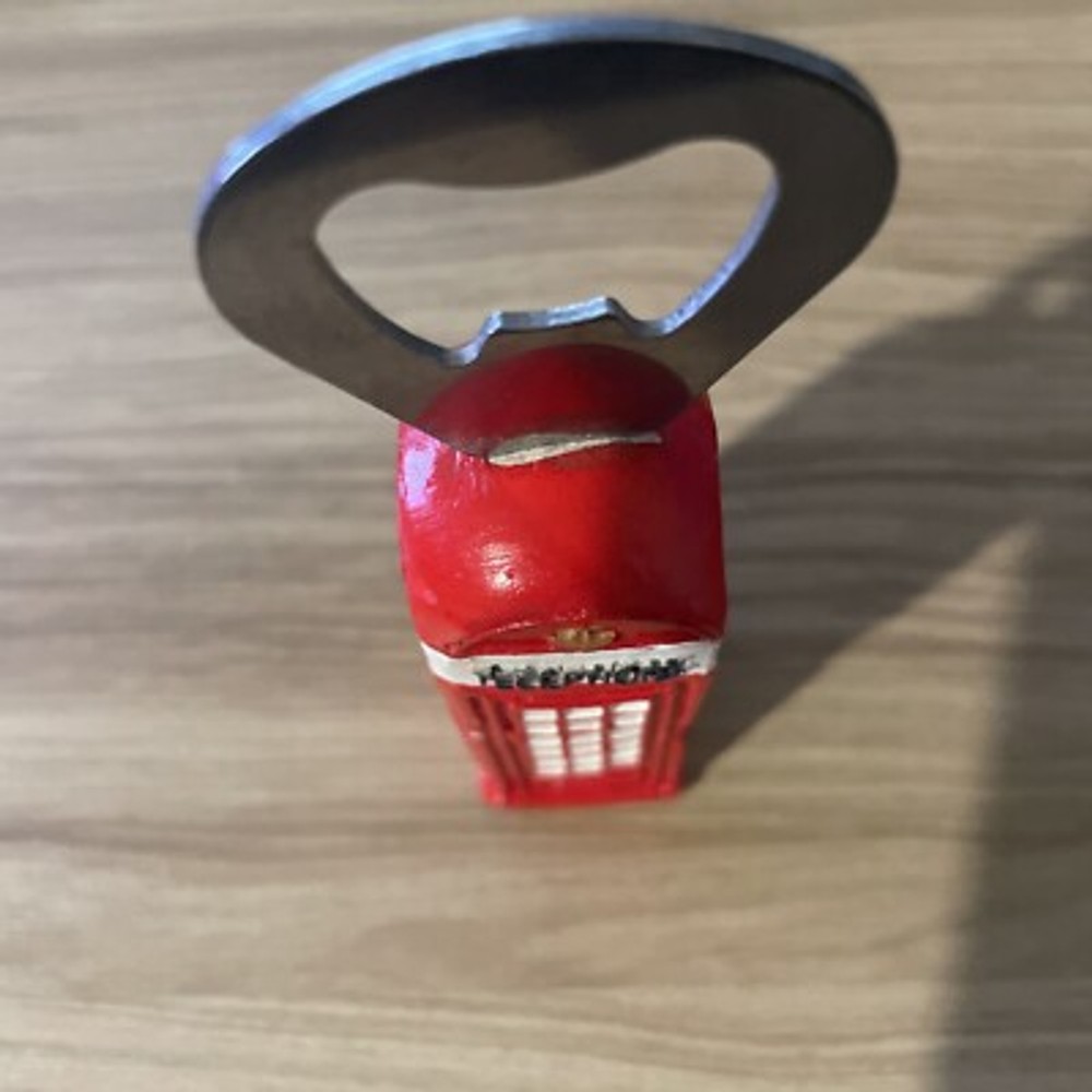 Red British Telephone Booth Bottle Opener - Read Description