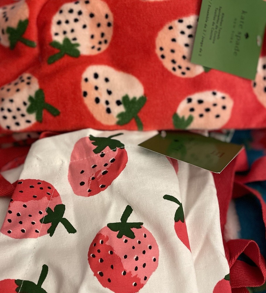 Kate Spade Strawberry Apron & Towels Set