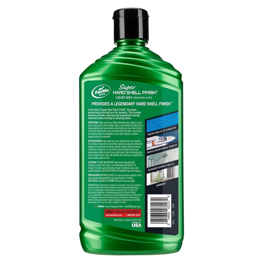 Turtle Wax Super Hard Shell Liquid Car Wax 16 Fl Oz