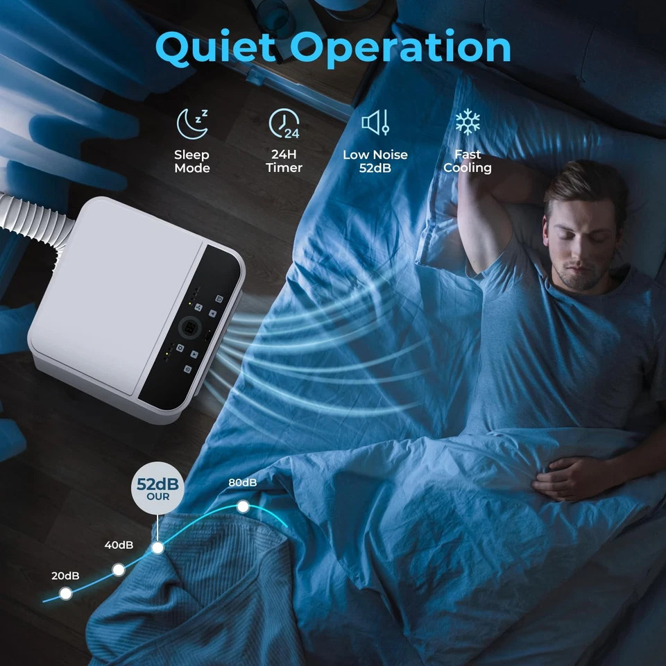 COWSAR PORTABLE AIR CONDITIONERS, 8,000 BTU WITH REMOTE CONTROL - WHITE