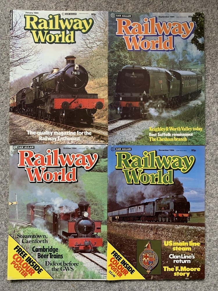 Railway World Magazine - 1984 - 4 issues