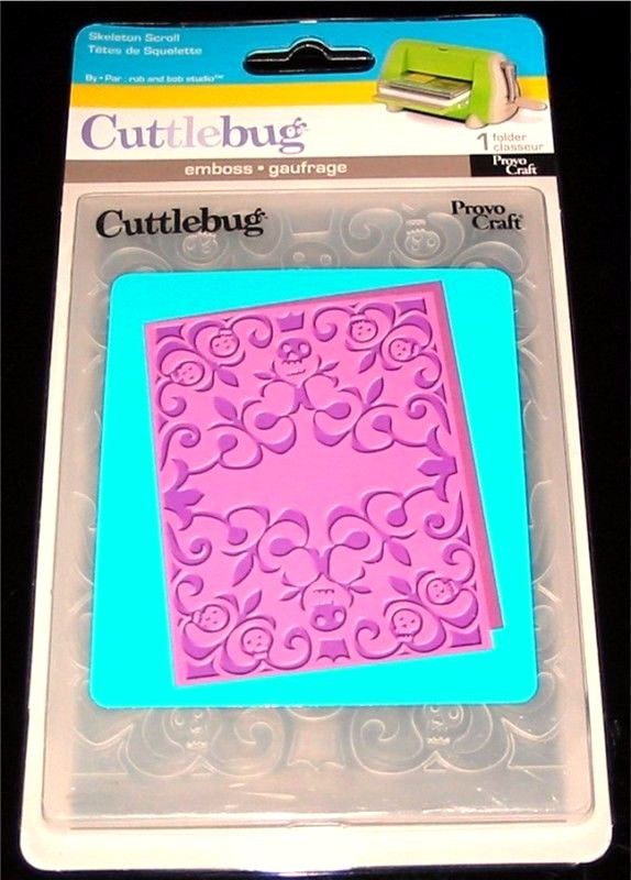 Halloween Skeleton Scroll Cuttlebug Embossing Folder 37-1904 NEW!