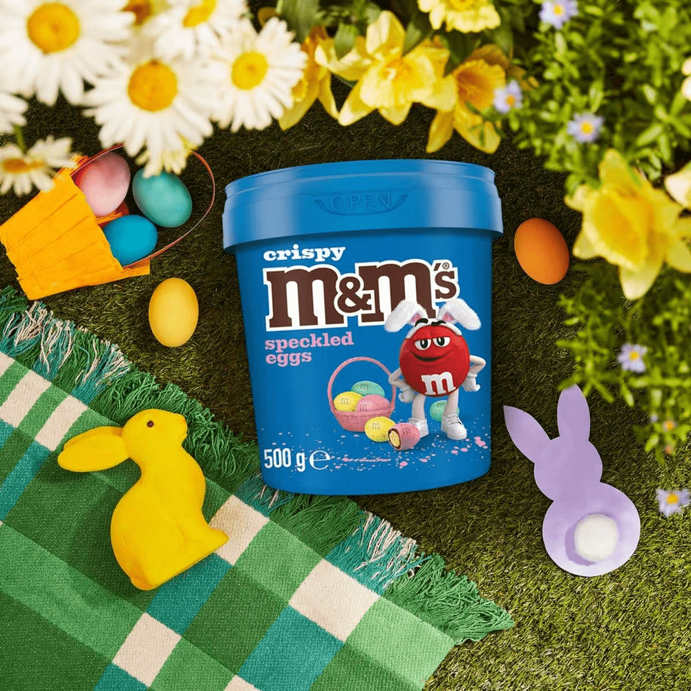 M&Ms Crispy Speckled Chocolate Easter Eggs Bucket 500g