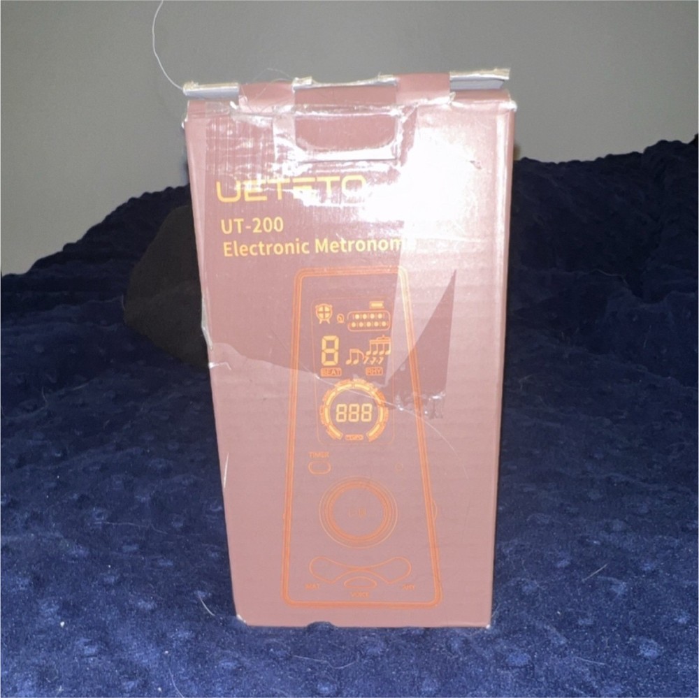 Ueteto UT-200 Electronic Digital Metronome Timer Black Plastic