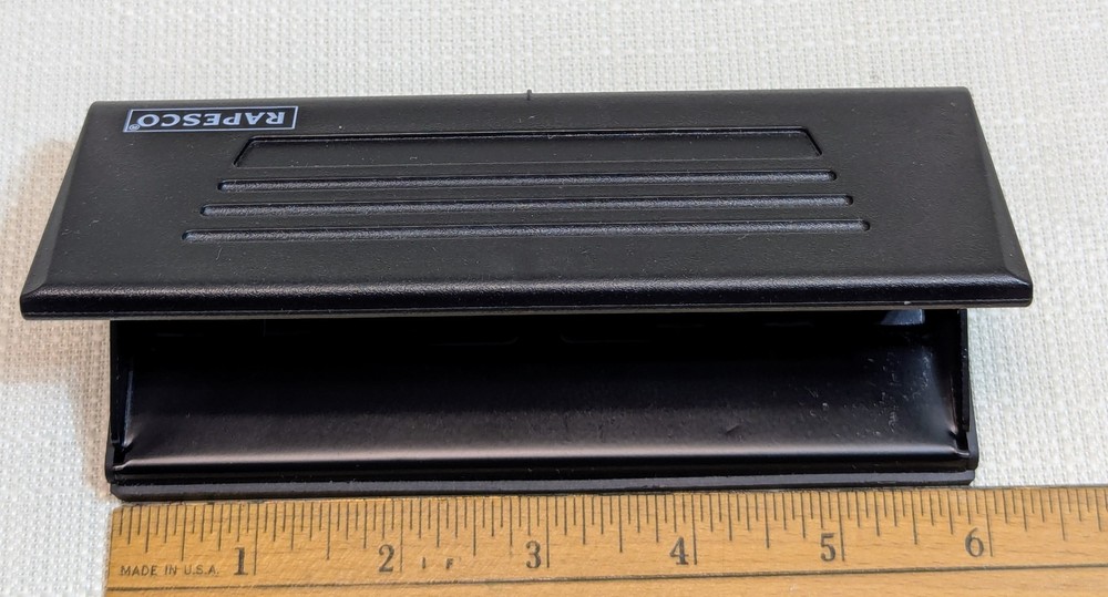 Rapesco Black Adjustable Six 6 Hole Diary Paper Punch