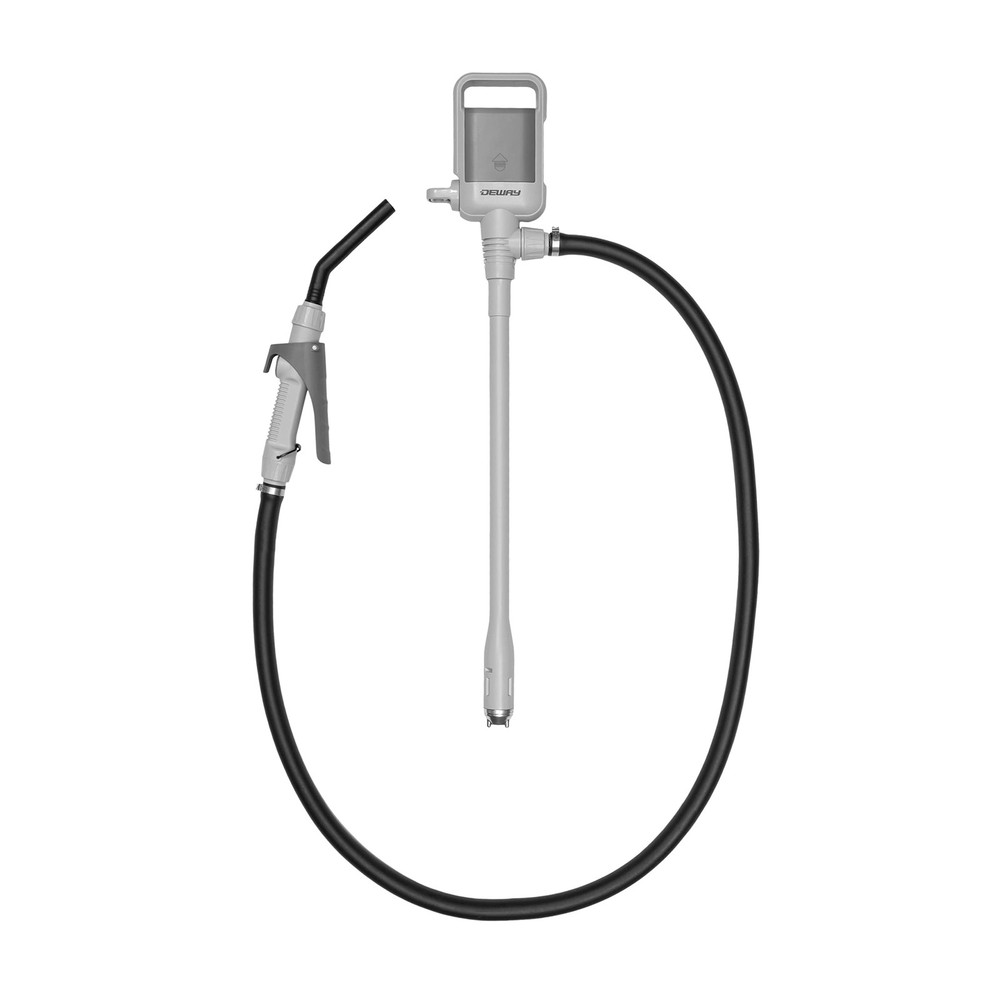 DEWAY Automatic Fuel Transfer Pump with Nozzle for Quick Flow Large, Grey