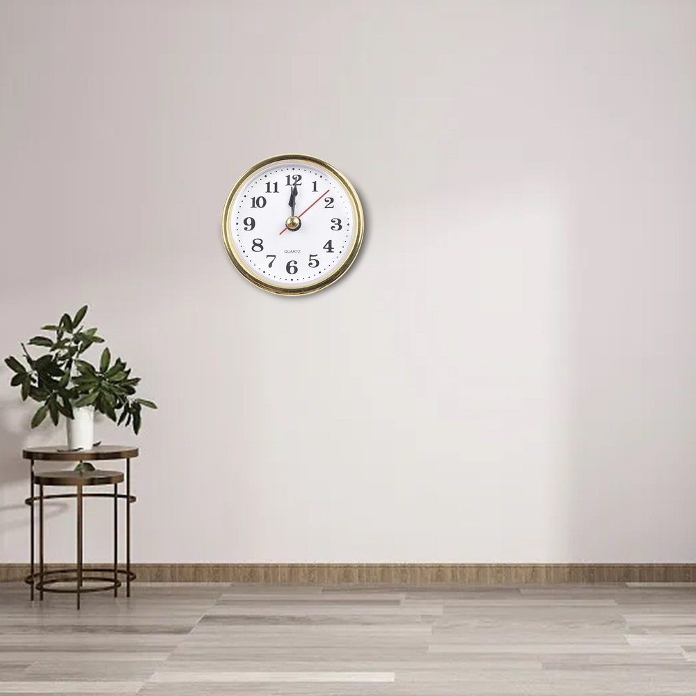 Quartz Clock Inserts Replacement 65MM Gold Arabic Numbers Clock Movement