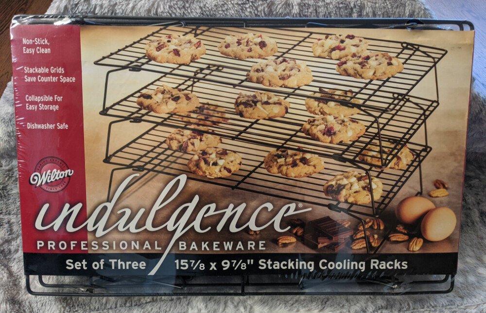 Wilton Indulgence Non-Stick Stacking Cooling Racks, 3 Tier Set, New (Sealed Pkg)