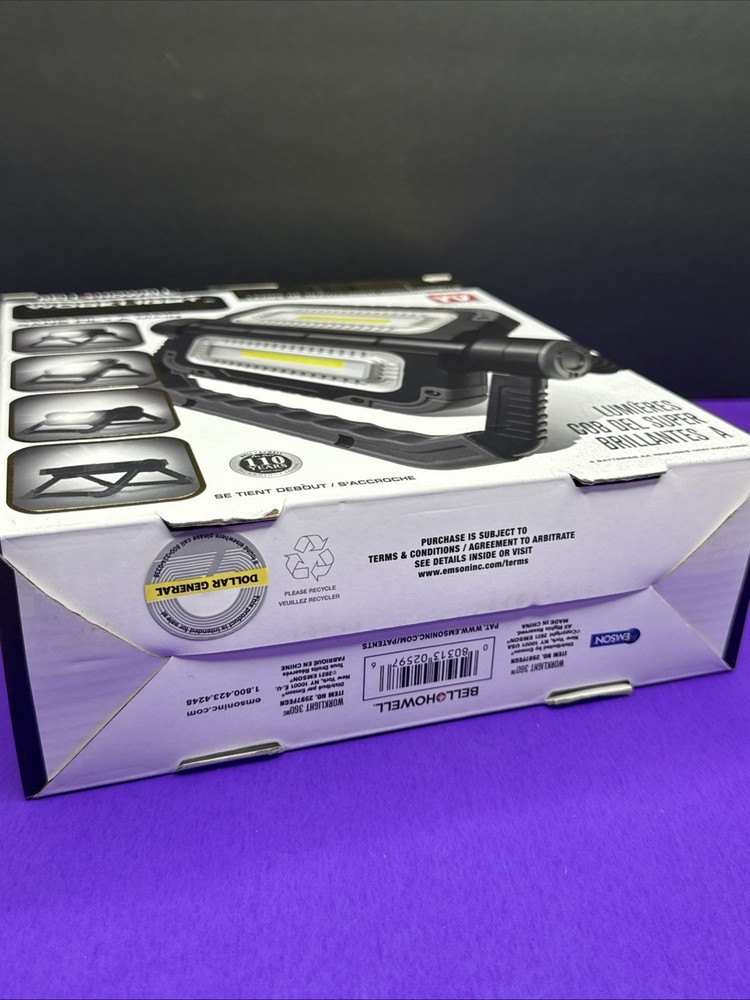 Bell Howell 600 Lumens Super Bright Multi Directional Worklight Cordless New