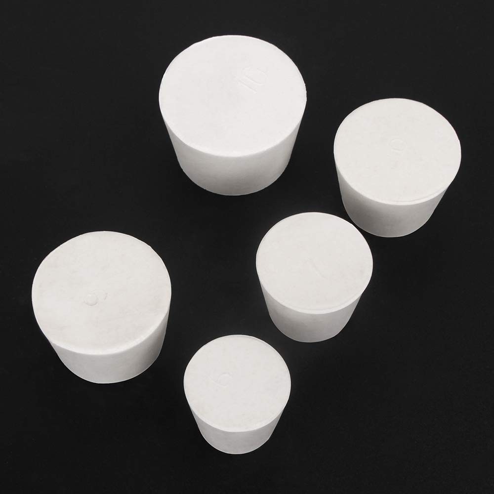5 Pieces 5 Assorted Sizes #6 - #10 Solid Rubber StoppersEach Size One Assortment