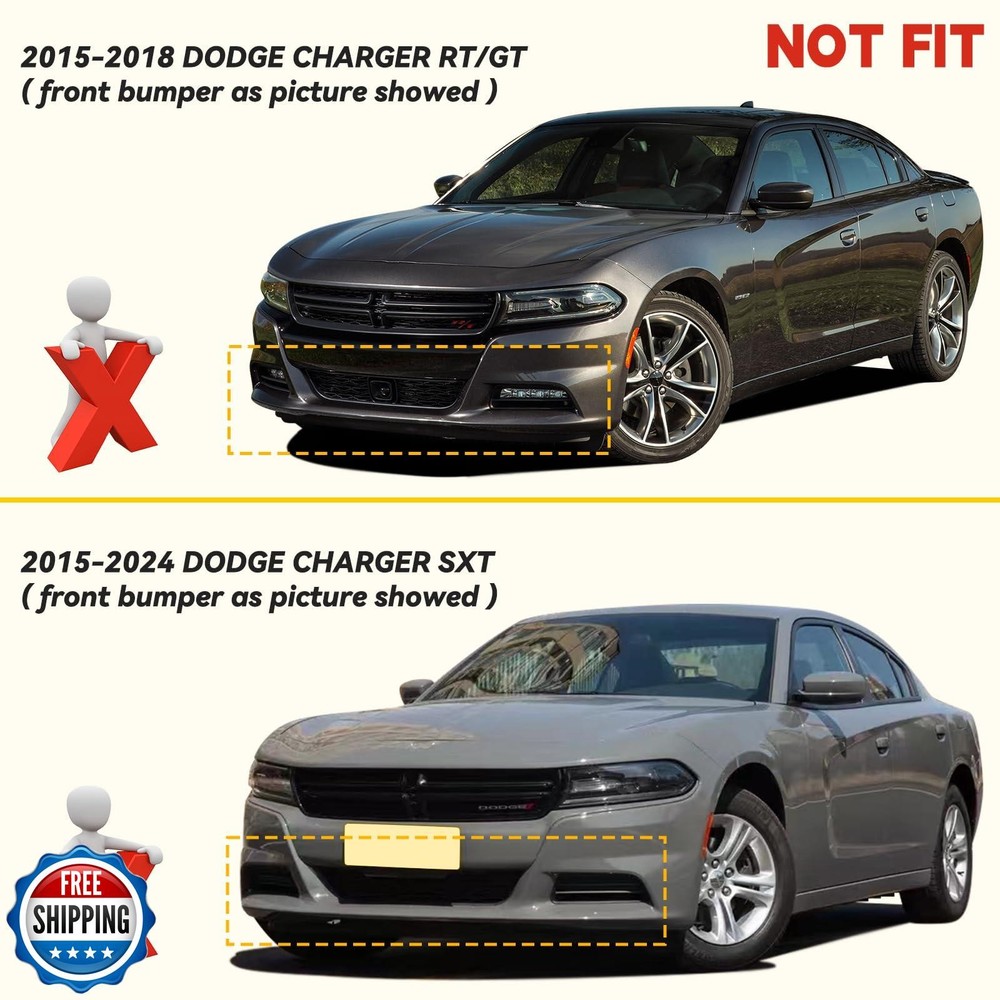 Front Bumper Lip Splitter Protector, Dodge Front Splitter Dedicated to 2015-2