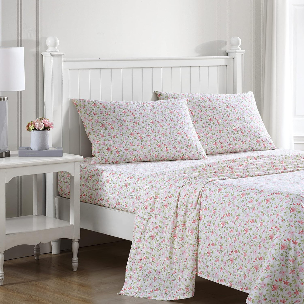 - Queen Sheets, Cotton Percale Bedding Set, Lightweight & Breathable Home Decor