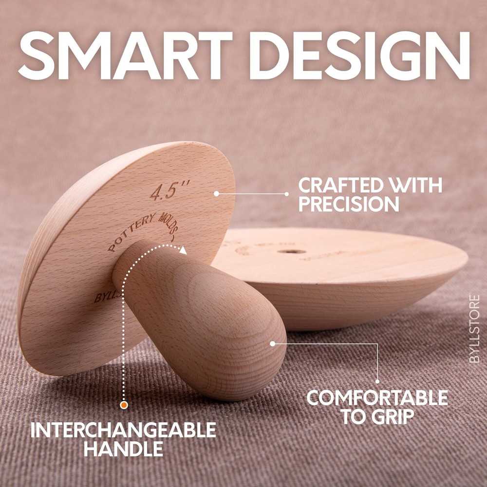 2-Pack Pottery Molds | Create Bowls & Plates | Includes 4.5" and 6.5" Ceramic...